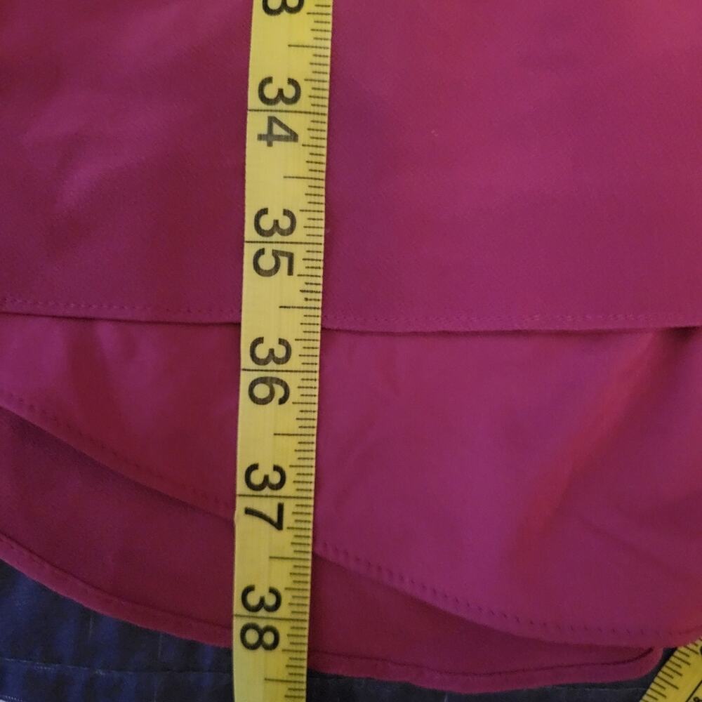 Halston Fuchsia Bell Sleeve V-Neck Dress Size Medium - Picture 7 of 8